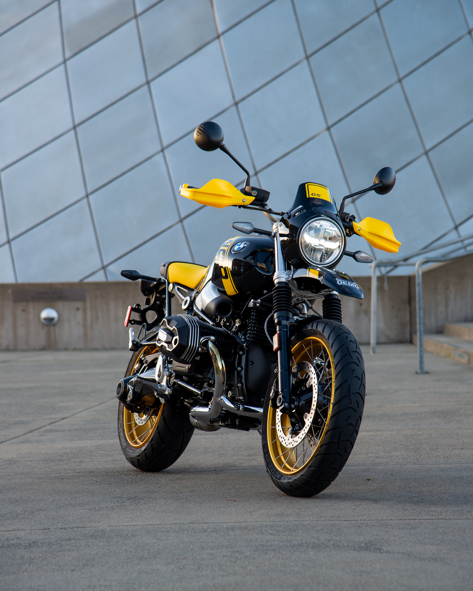 Custom Black and Yellow BMW R Nine T